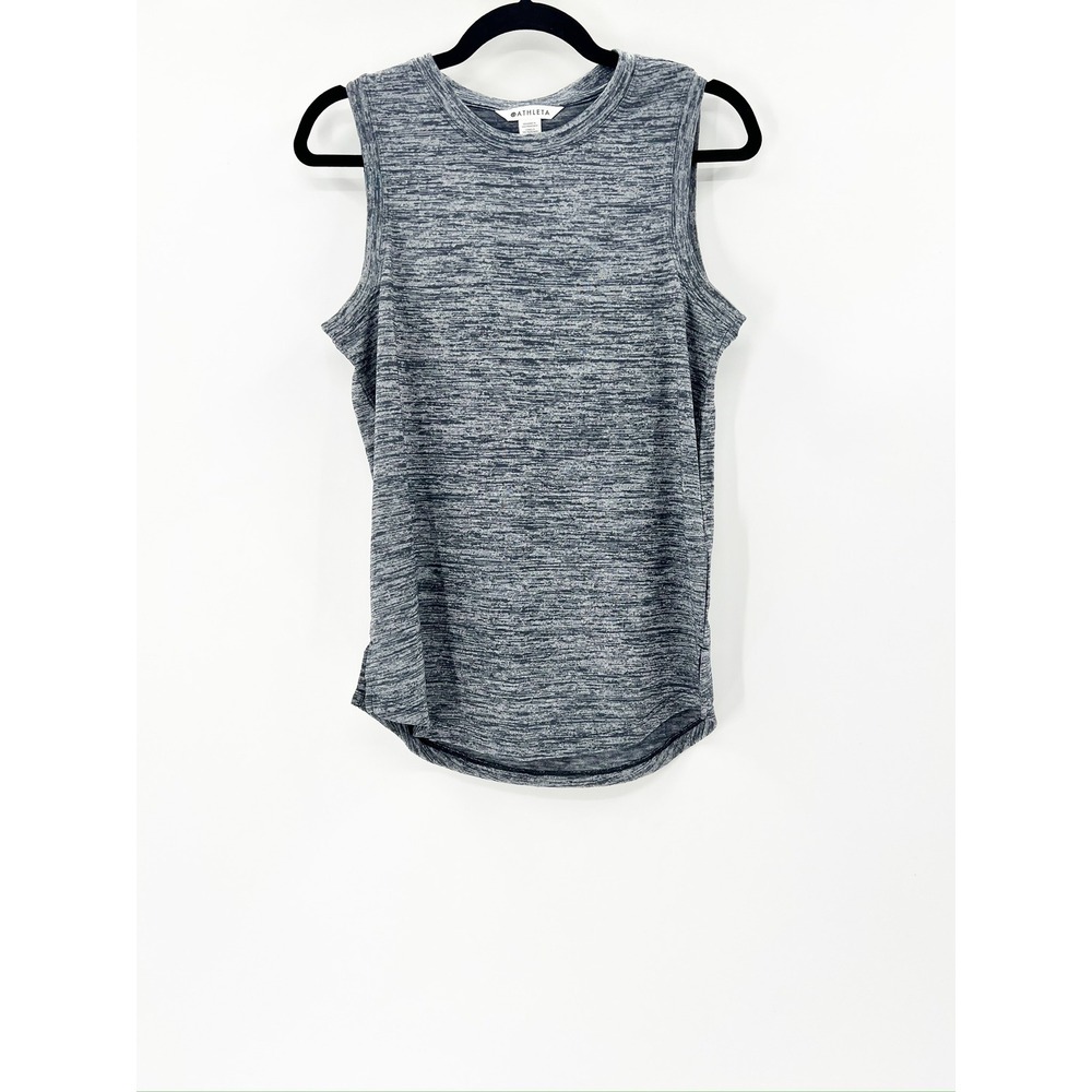 Athleta Tank Top Womens S Gray Good Heathered Crewneck Sleeveless Modal Blend